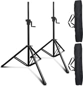 AxcessAbles Heavy-Duty Crank-up DJ Stands with Carry Bag | 175LB Load Capacity per Stand | Crank Up Light Stands | Crank Up DJ Speaker Tripod Stands | Stage Lighting Stands (Crank Stand -2 Pack) - Open Box